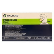 *50-Pieces* Halyard 47117 Procedure Face Mask With Soft Earloop Yellow EXP 2/25
