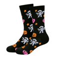 thumbnail image 2 of Halloween Crew Socks for Men Women, Funny Novelty Knit Socks with Pumpkin Ghost Bat Pattern, Comfortable Unisex Casual Daily Wear for Autumn Winter Party Gift, 2 of 3