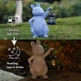 thumbnail image 4 of BAETEUY Garden Hare Statue with LED Lamp IP44 Waterproof Auto On/Off Solar-powered Lamp Resin Bunny Sculpture Lawn Ornament, 4 of 7