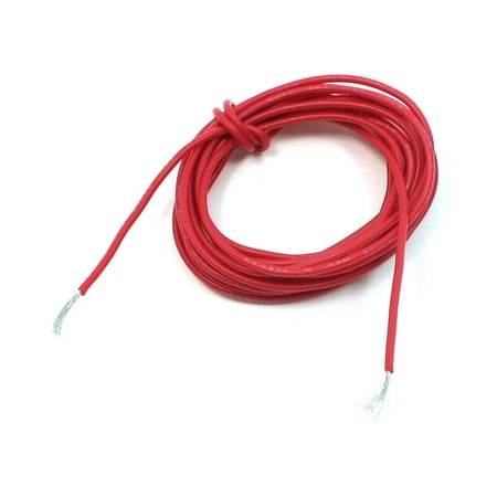 Flexible Copper Water Connectors Unique Bargains 0.81mm Copper Core Flexible Silicone Wire Connector Red 22 Gauge 6.5Ft ()