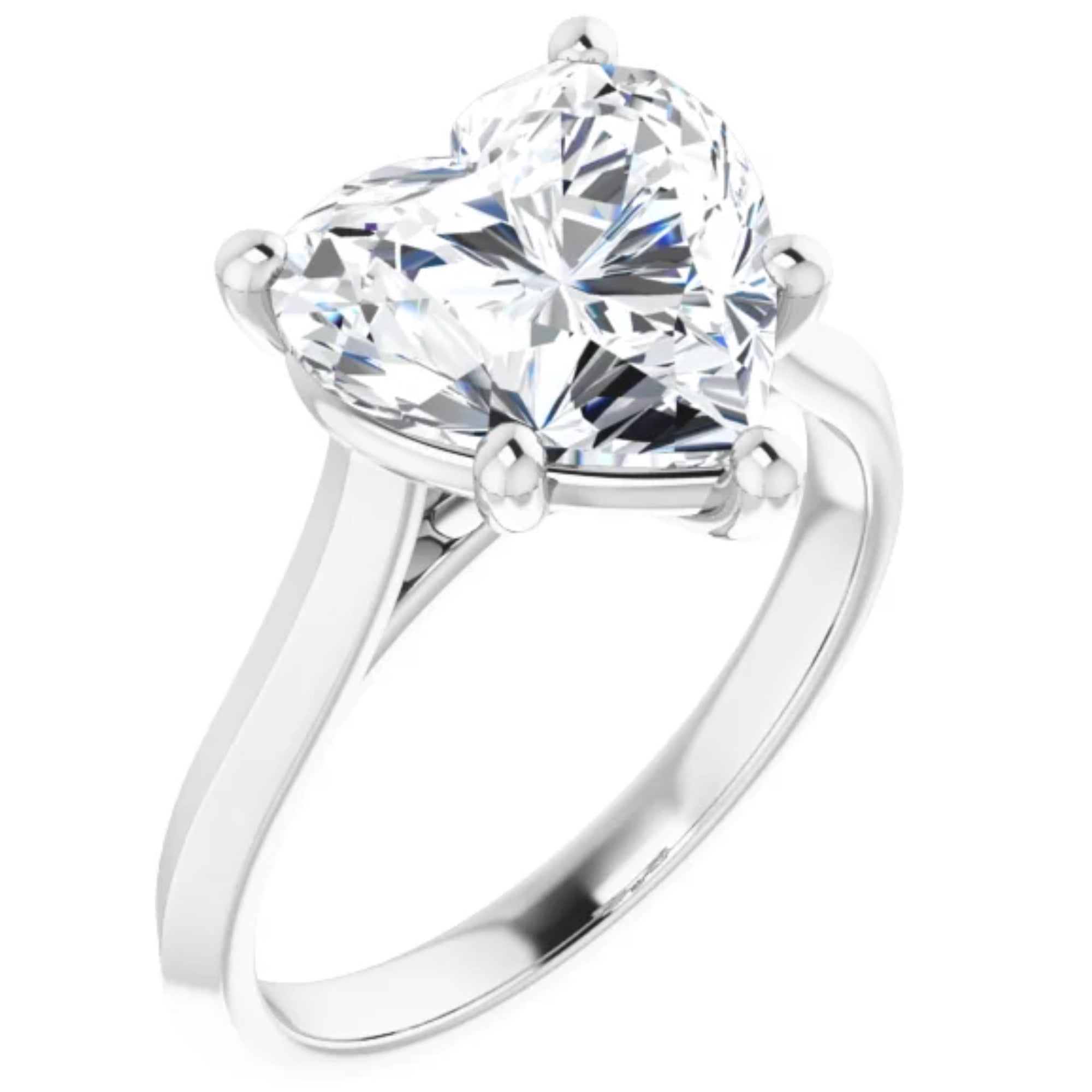 2 Carat Heart Lab Grown Diamond Engagement Ring