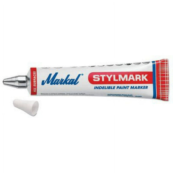Markal Liquid Paint Markers,Tube,6-1/4" L,White 96652