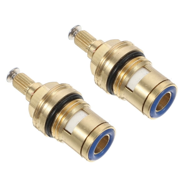 2PCS Replacement Thickened Water Faucet Cartridge Hot Cold Bathroom Tap Disc Core for Home (Blue)