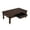 Coffee Table-Espresso, variant on Vintage Rectangle End Table, Wooden Side Table With Storage Drawer and Gourd-Shaped Legs for Living Room Office Apartment
