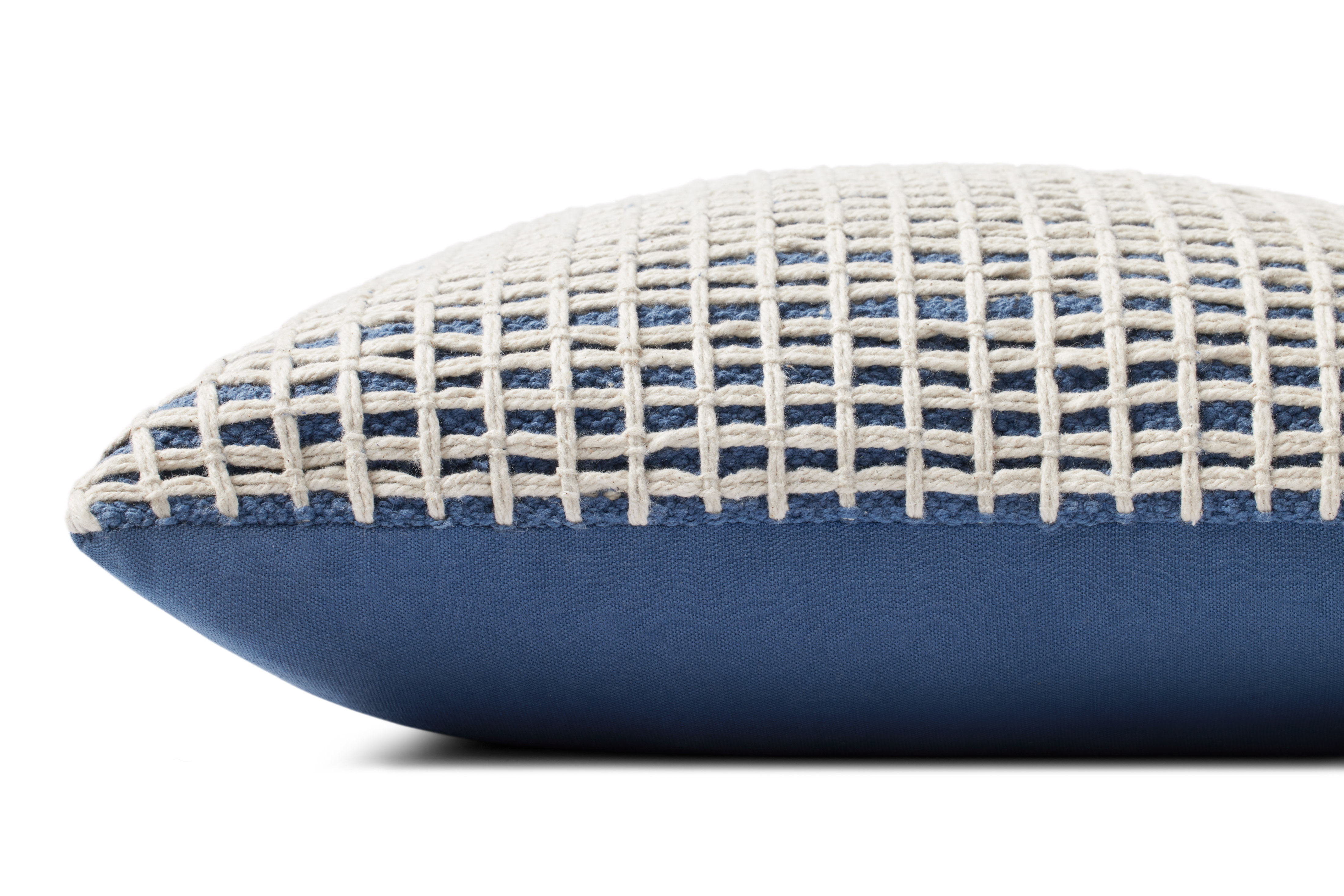 Loloi PLL0119 Blue / Ivory 18'' x 18'' Decorative Pillow