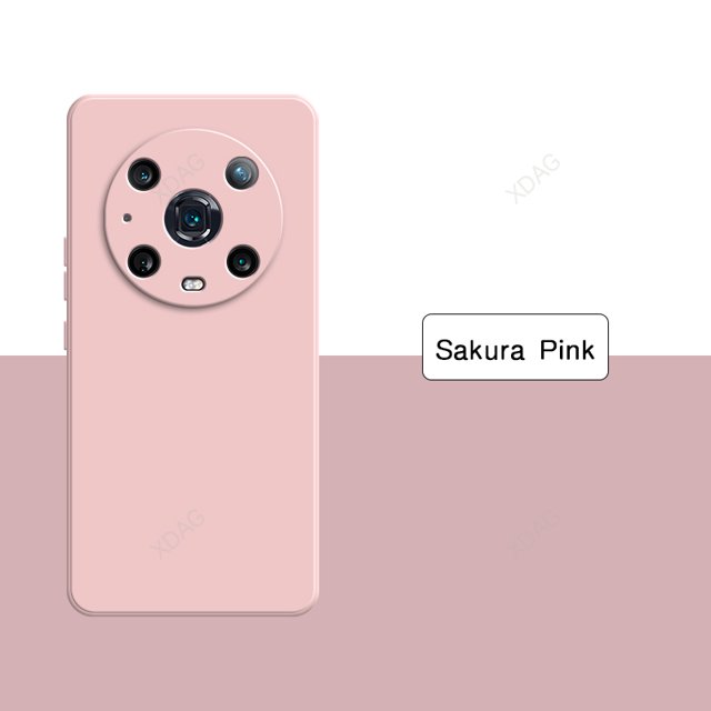 Original Basic Phone Case Cover for Honor Magic4 Magic 4 Pro 4Pro Lite Ultimate 5G Square Liquid Silicone Back Funda Accessories Sakura Pink Honor Magic 4 Lite