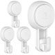 thumbnail image 1 of Gancho de ventosa de vacío de 4 piezas, potente gancho de ventosa sin perforar, resistente, montado en la pared, ventosa de baño de hasta 5 kg, se puede reutilizar en el baño y la cocina JM, 1 of 5