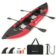thumbnail image 1 of Goplus Ensemble de Kayak Gonflable Portable pour 2 Personnes avec Rames en Aluminium, Siège Rembourré en EVA, Rouge, 1 of 10