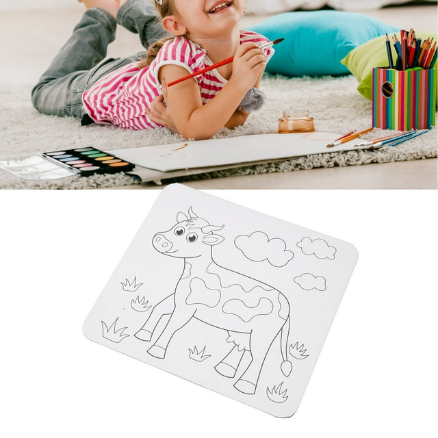 Lienzo De Contorno, Soporte Empotrado Compacto De Papel Lindo De Lienzo Predibujado Para Navidad
