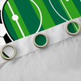 thumbnail image 4 of Erosebridal Modern Soccer Court Pattern Kids Blackout Curtains Set of 2 (52x84 Each),Letter C Monogrammed Window Curtains For Boys Teens, 4 of 7