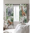 thumbnail image 4 of Tropical Animals Blackout Curtains for Bedroom Living Room Darkening Curtains 54 Inch Long Summer Elephant Giraffe Leopard Zebra Short Curtain for Small Window Treatment Grommet Drapes 52"x54"x2, 4 of 9