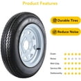 thumbnail image 4 of 4.80-12 4.80x12 480-12 4.80-12 Tires with 12" Rims,2 Pack 4.80 12 Tires 4 Lug on 4", Load Range C 6PR, Muti Function Lawn Mower Tire & Tractor Turf Tire & Boat Tire, 4 of 6