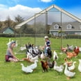 thumbnail image 7 of 2025 New Large Metal Chicken Coop, 9.8x6.5x6.5 ft Chicken Cages for Outside, Walk in Poultry Cage, Chicken Run Pen House with Waterproof Anti Ultraviolet Cover for Yard, Outdoor Farm, 7 of 7