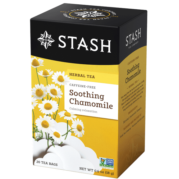 Pack of 6, Stash Tea Soothing Chamomile Herbal Tea, 20 bg - 0.6 oz