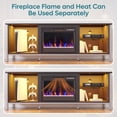 thumbnail image 4 of Bestier 70" Fireplace TV Stand for TVs up to 80" TV LED Entertainment Center with 23" Fireplace, Carbon Fiber, 4 of 12