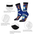 thumbnail image 4 of Women Crew Graphic Print Tube Socks Michigan Flag Pattern Design Ladies Socks, 4 of 7