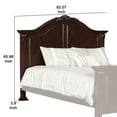 thumbnail image 4 of Wooden Eastern King Panel Headboard with Camelback Design and Carving Brown, 4 of 4