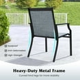 thumbnail image 5 of Costway 2 Piece Patio Dining Chairs Large Outdoor Chairs with Breathable Seat & Metal Frame Blue/Coffee/Grey/Red, 5 of 8