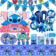 thumbnail image 2 of Nuevos suministros de decoración para fiesta de cumpleaños de Disney Lilo Stitch, globos, platos de papel Aloha, vasos, servilletas, manteles, baby shower para niños, 2 of 5