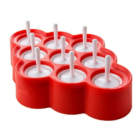 

Silicone 9-Cavity Homemade Ice Cream Makers Non-Stick Lollipop Mould
