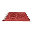 thumbnail image 2 of Ahgly Company Machine Washable Indoor Square Abstract Red Modern Area Rugs, 7' Square, 2 of 4