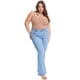 thumbnail image 4 of YMI - Pantalones de Mezclilla básicos Acampanados para Mujer Talla Grande, Azul/Claro, 40 Más, 4 of 7