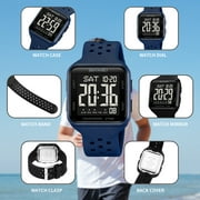 SKMEI Mens Digital Watch Outdoor Sports Waterproof Large Face Wrist Watches with LED Back Ligh/Alarm/Stopwatch