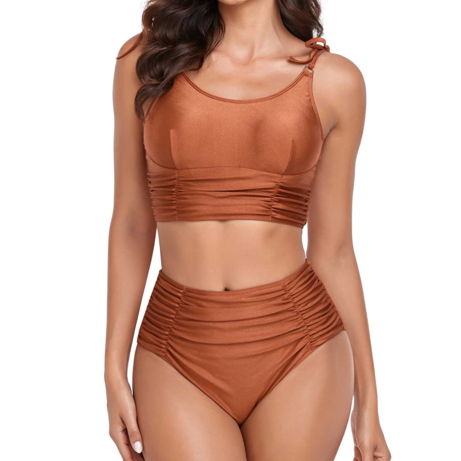 QLEICOM Womens Swimsuits Tummy Control Plus Size Swimsuit Coverup Fashion  Solid Color Comfortable Loose Swimsuit Top Blouse Casual Attractive Orange  M - Walmart.com