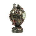 thumbnail image 2 of Bronze Finished Steampunk Human Heart Desk Clock 4.5 Inches High, 2 of 4