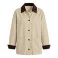 thumbnail image 3 of MuXiKeJi Clothes Oversized Barn Jackets for Women Fall Jacket Fashion Trendy 2026 Womens Lightweight Shacket with Front Deep Pockets,Spring,Thin,Corduroy Collar,Utility,Chore,Casual Outerwear, 3 of 5