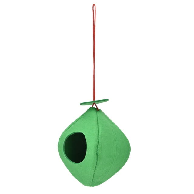 Comedero Para Pájaros De Tela De Fieltro, Diseño Colgante Comedero Para Pájaros Colgante Con Cordón Para Balcón Para Jardín Para Patio ANGGREK Verde