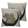 thumbnail image 2 of Nawypu  Bear Throw Pillow Case Son on Mom's Back Gray Bears Happy Mother's Day Night Sky Moon Pillow Cover Decorative Square Cushion Accent 2pcs 22x22in, 2 of 6
