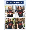 thumbnail image 7 of XCHQRTI Heart T Shirt for Women Plus Size Short Sleeve Shirt Grateful with Love Graphic Tee Oversized Valentine's Day Top, 7 of 7