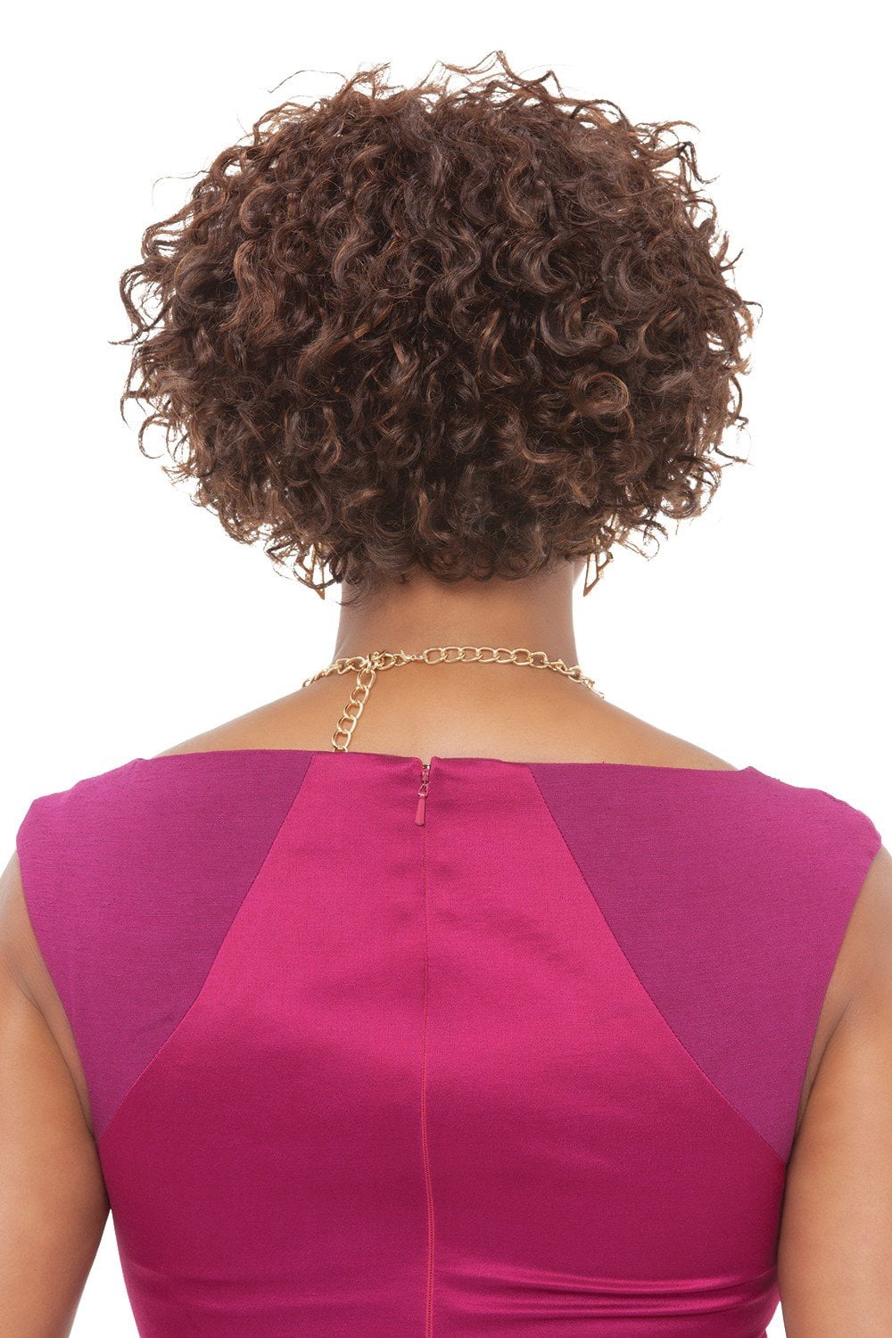 Whitney-V Wig Color HT5618 - Vivica Fox Wigs 8" Tightly Curled Waved Bob Soft Human Hair Fiber Pure Stretch Cap African American Black Womens Bundle MaxWigs Hairloss Booklet