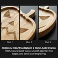 thumbnail image 3 of Halloween Wood Serving Tray 11 Inch, Wooden Pumpkin Shaped Charcuterie Platter, Novelty Cheese Meat Board with Juice Groove, Fall Party Decor, 3 of 7