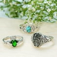 thumbnail image 6 of Bling Jewelry Womens Delicate Oval Gemstone Silver Ring for BFF Sorority Sister Celtic Knot Design, 6 of 7