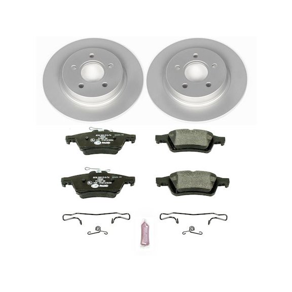 Rear Brake Pad and Rotor Kit - Compatible with 2006 - 2013 Volvo C70 2007 2008 2009 2010 2011 2012
