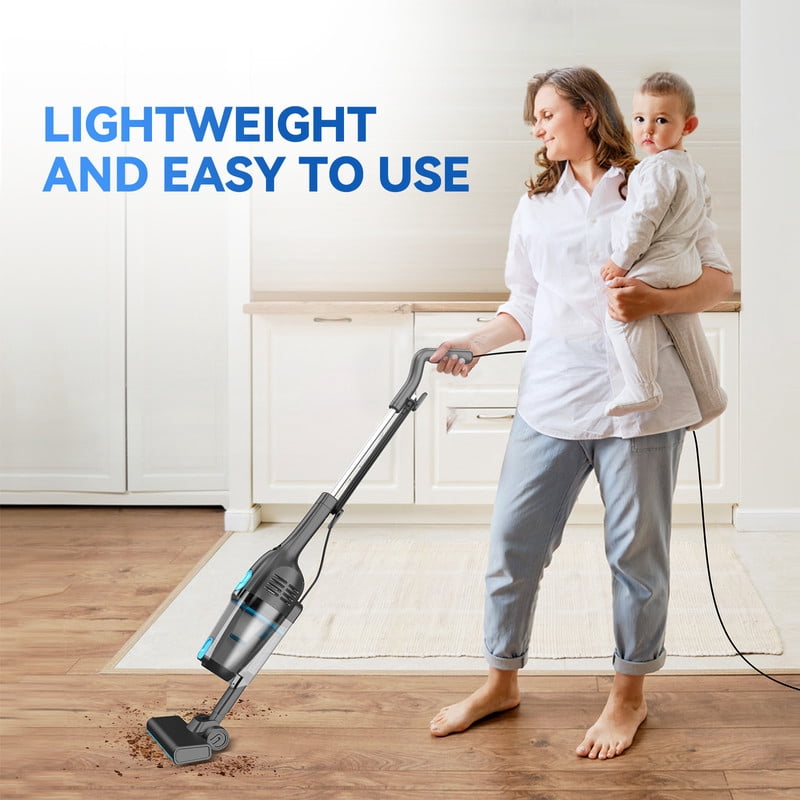 Homadio Corded Stick Vacuum Cleaner, Upright/Handheld 3-in-1 Lightweight Vacuum with HEPA Filter for Hard Floor, Carpet and Pet Hair, 1L Dust Cup