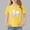 Yellow, variant on WQNVRNR Girls Rabbit Print T-Shirt- Cute Short Sleeve Summer Cotton Crew Neck Pullover Top Pink Size 5