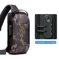 thumbnail image 4 of Hanging strap bag, USB anti-theft laptop backpack, casual chest shoulder bag, suitable for both men and women - Camouflage, 4 of 5