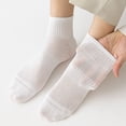 thumbnail image 5 of Lumtrix Men’s Mesh Ankle Socks Summer Fall Thin Quarter Socks Casual Dress Solid Color Socks White One Size, 5 of 6