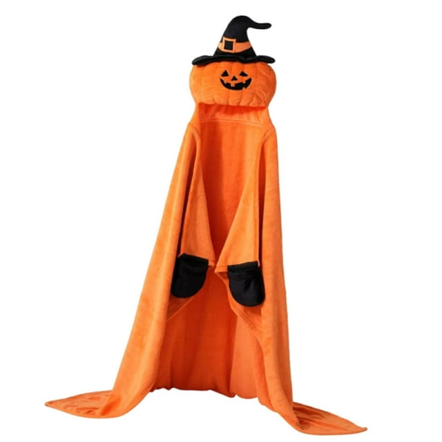 Disfraz de calabaza de Halloween, largo hasta el suelo, para fiesta de Halloween, para cosplay en el escenario. Naranja