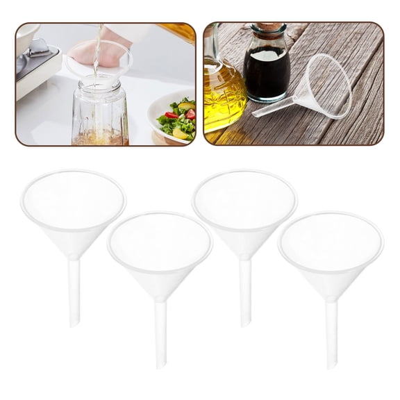ROSENICE Set of 5 Thin Neck Plastic Funnels for Professionals, 10.3 x 6 x 6 Inches, and Lightweight