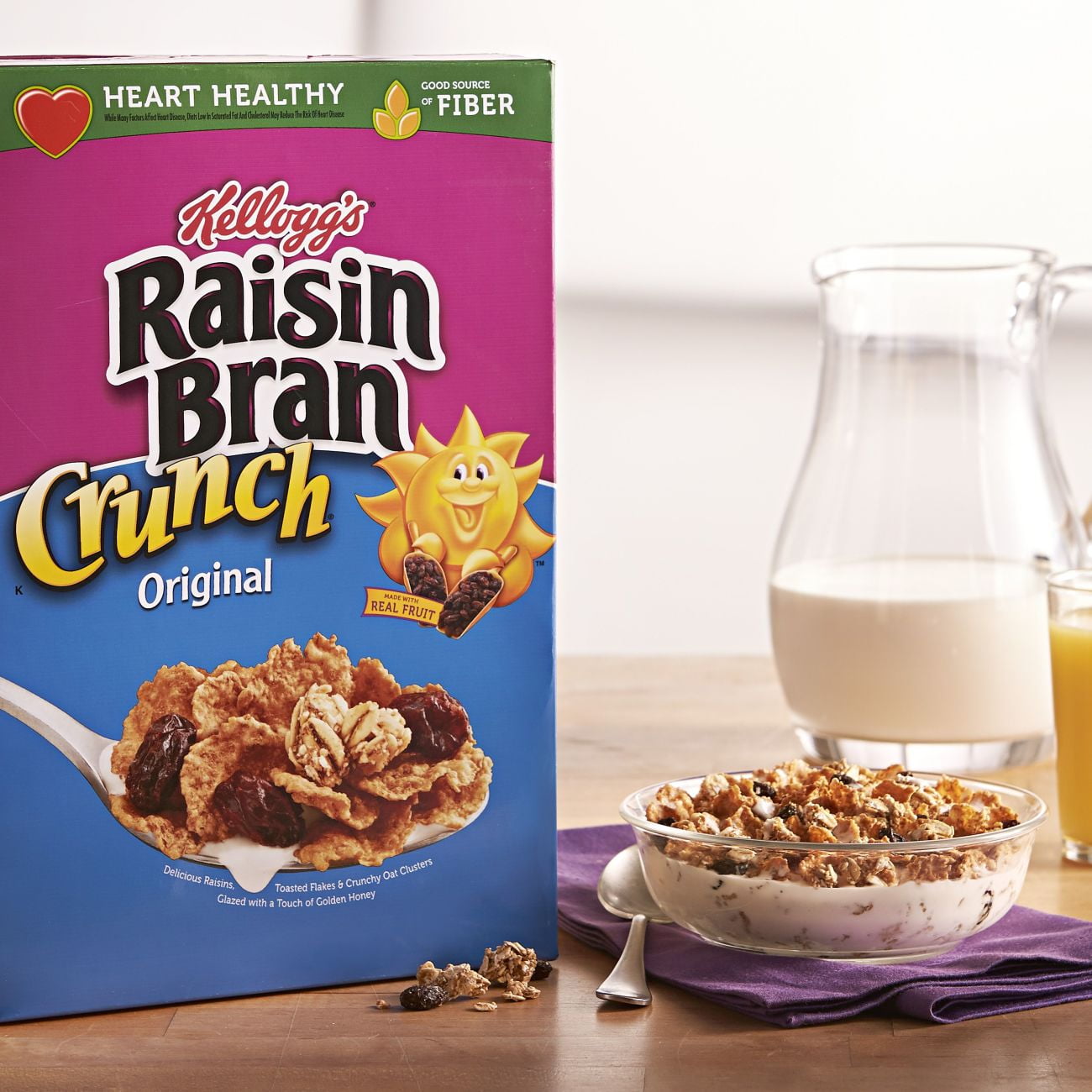 Kellogg's Raisin Bran Crunch Breakfast Cereal, 18.2 Oz