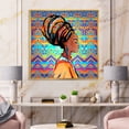 thumbnail image 2 of Designart 'African American Woman Portrait with Turban IV' Modern Framed Canvas Wall Art Print, 2 of 5