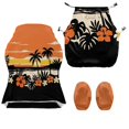 thumbnail image 3 of HELLHERO Tropical Palm Tree 4 Pack Computer Chair Cover with Armrest Covers for Gamer, Non Slip Spandex Gaming Chair Covers with Armchair Slipcovers for Bedroom, 3 of 10