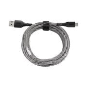 onn 10ft USB-C to USB-A Braided Charging Cable, USB-IF Certified, Black - Compatible with iPhone 17/16/15 Series, Samsung Galaxy, Note, Pixel Devices iPad Pro, More