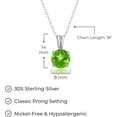 thumbnail image 4 of CFIOZYOS Essentials Sterling Silver Round Cut Birthstone Pendant Necklace 18", 4 of 11