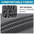 thumbnail image 4 of Round Ottoman Cover, Stretch Footstool Protector Covers Storage Stool Ottoman Slipcovers Jacquard Ottoman Cover with Elastic Bottom Washable Furniture Protector-Dark gray-Medium, 4 of 7