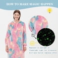 thumbnail image 5 of SWEETXIN Women's Snug Fit Starry One-Piece Pajamas, Glow-in-the-Dark Tie Dye Hooded Onesies Costume SizeL, 5 of 7